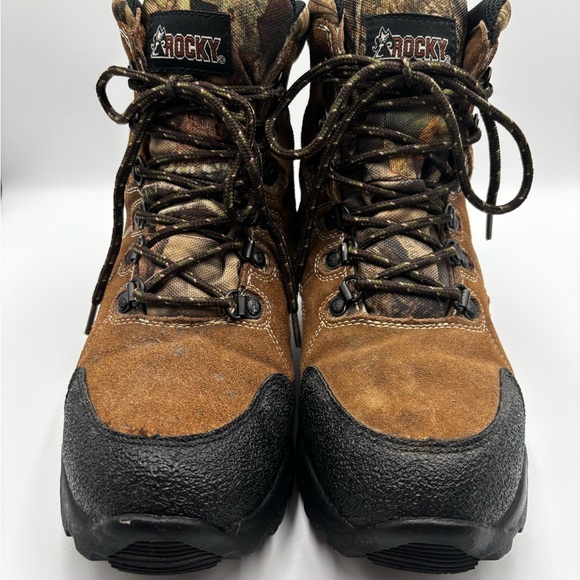 Rocky Youth 4M Winter Boots Waterproof 800 Gram Thinsulate Camo & Brown - Picture 1 of 8